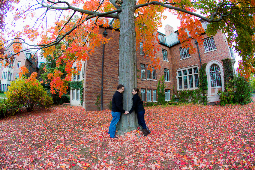 Bryan & Chelsea Fall Engagement Session - MSU Campus